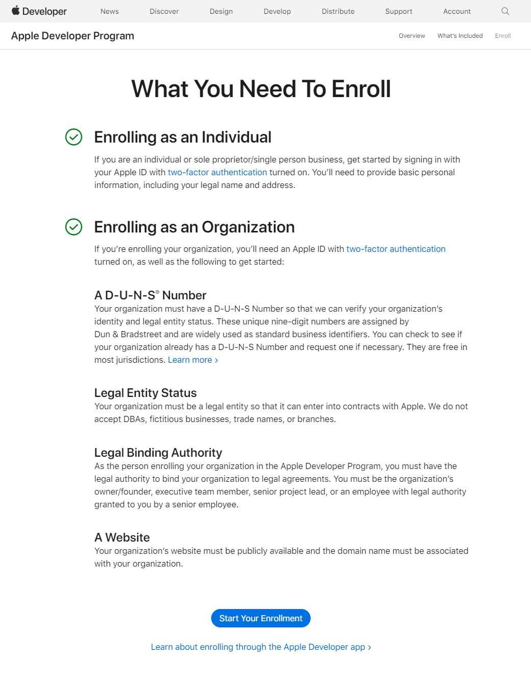 Apple Developer Checklist