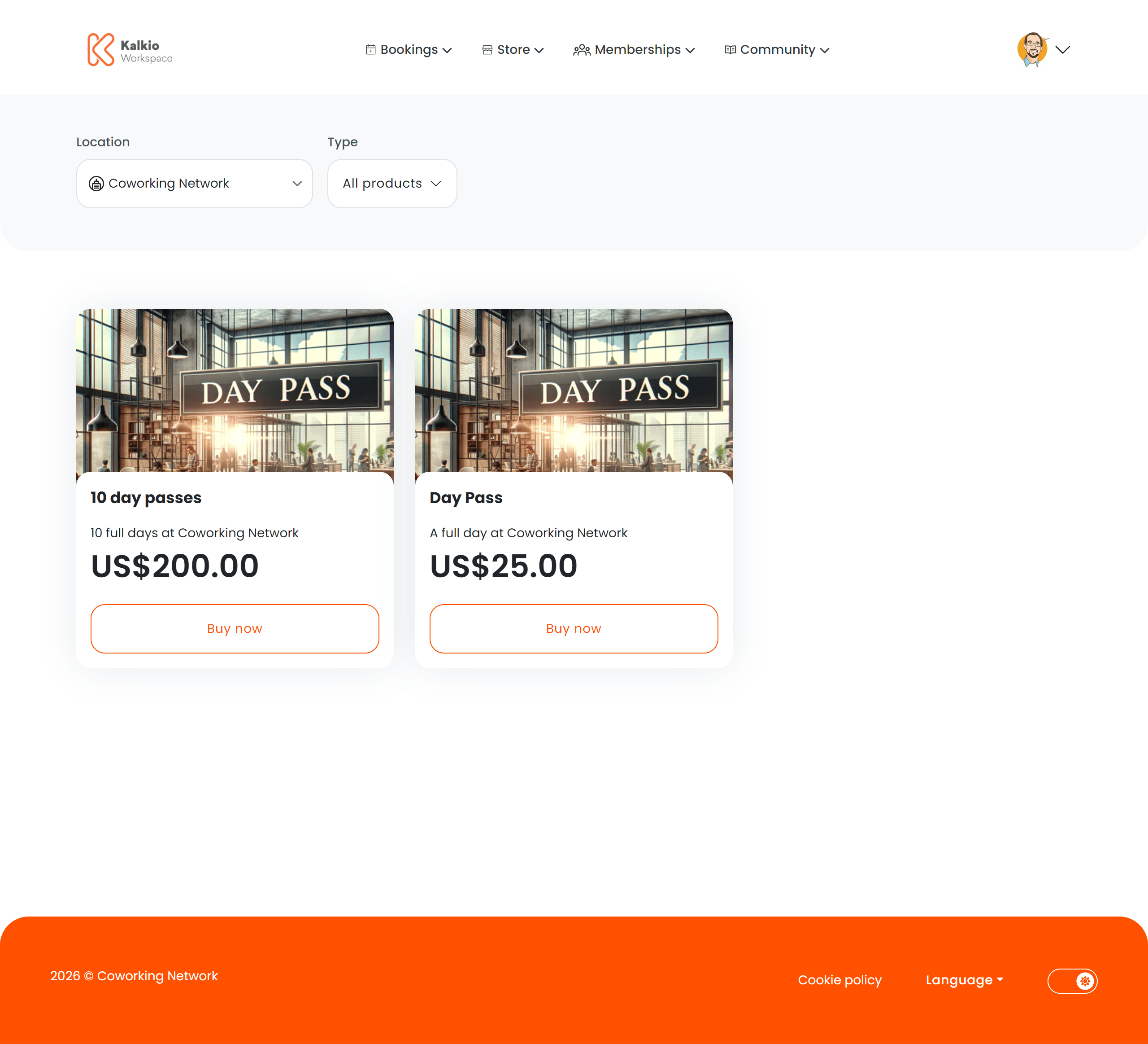 Store page