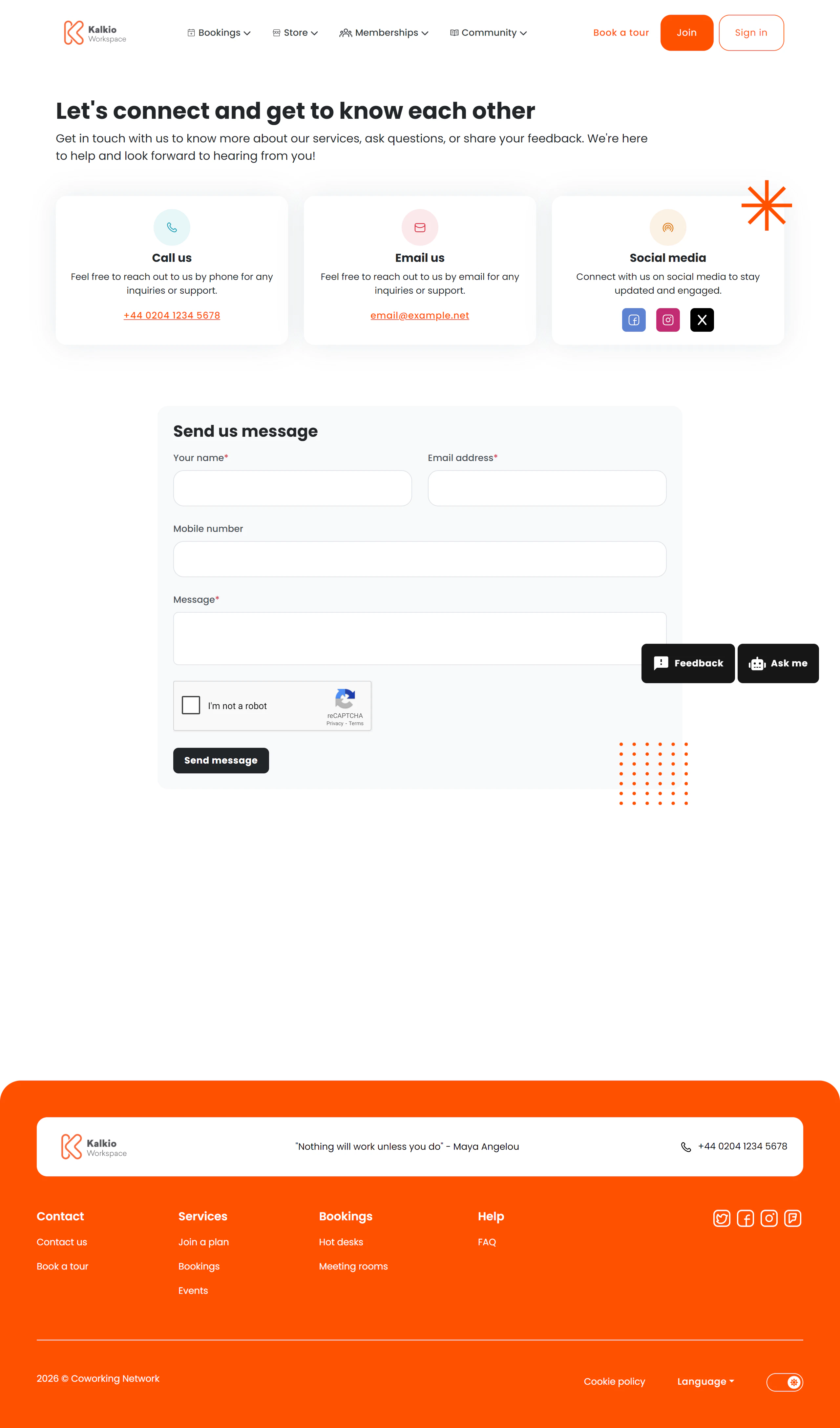 Contact Us page