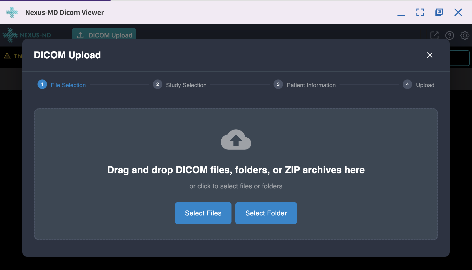 Viewer Upload Page Open