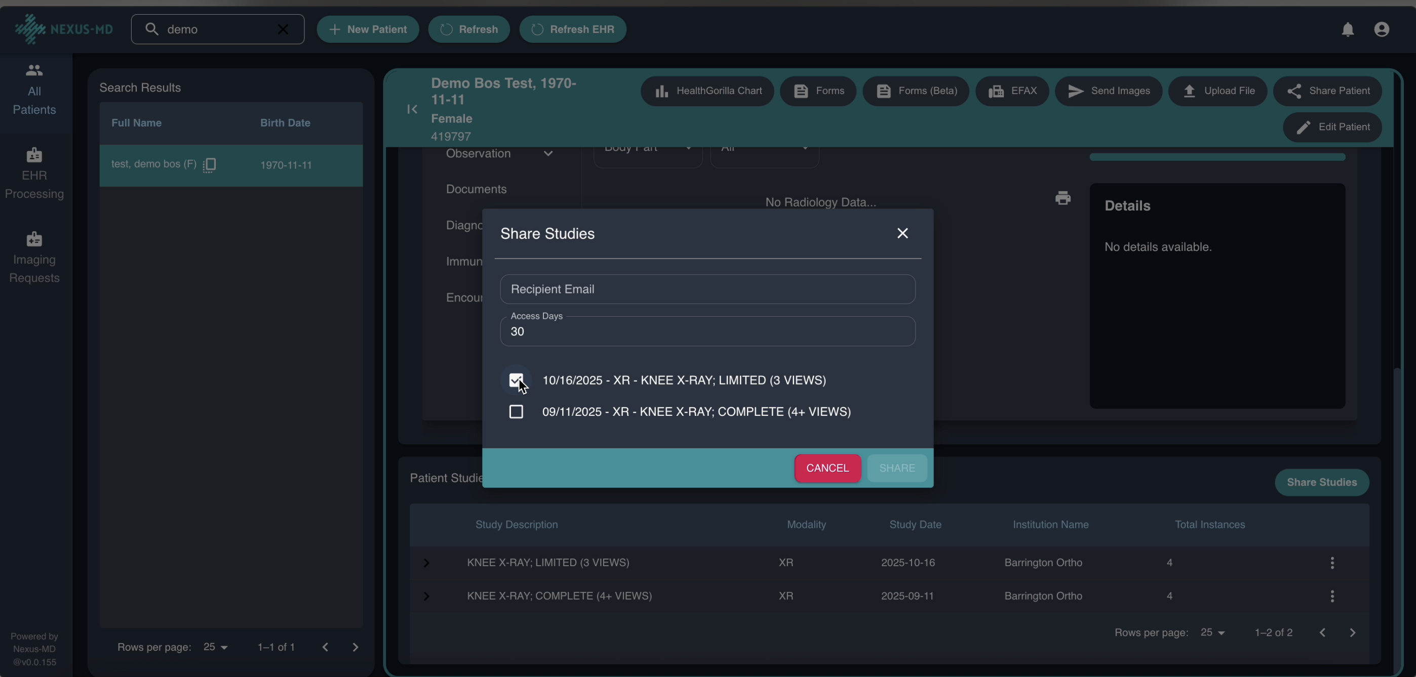 Dashboard Share Study Pn