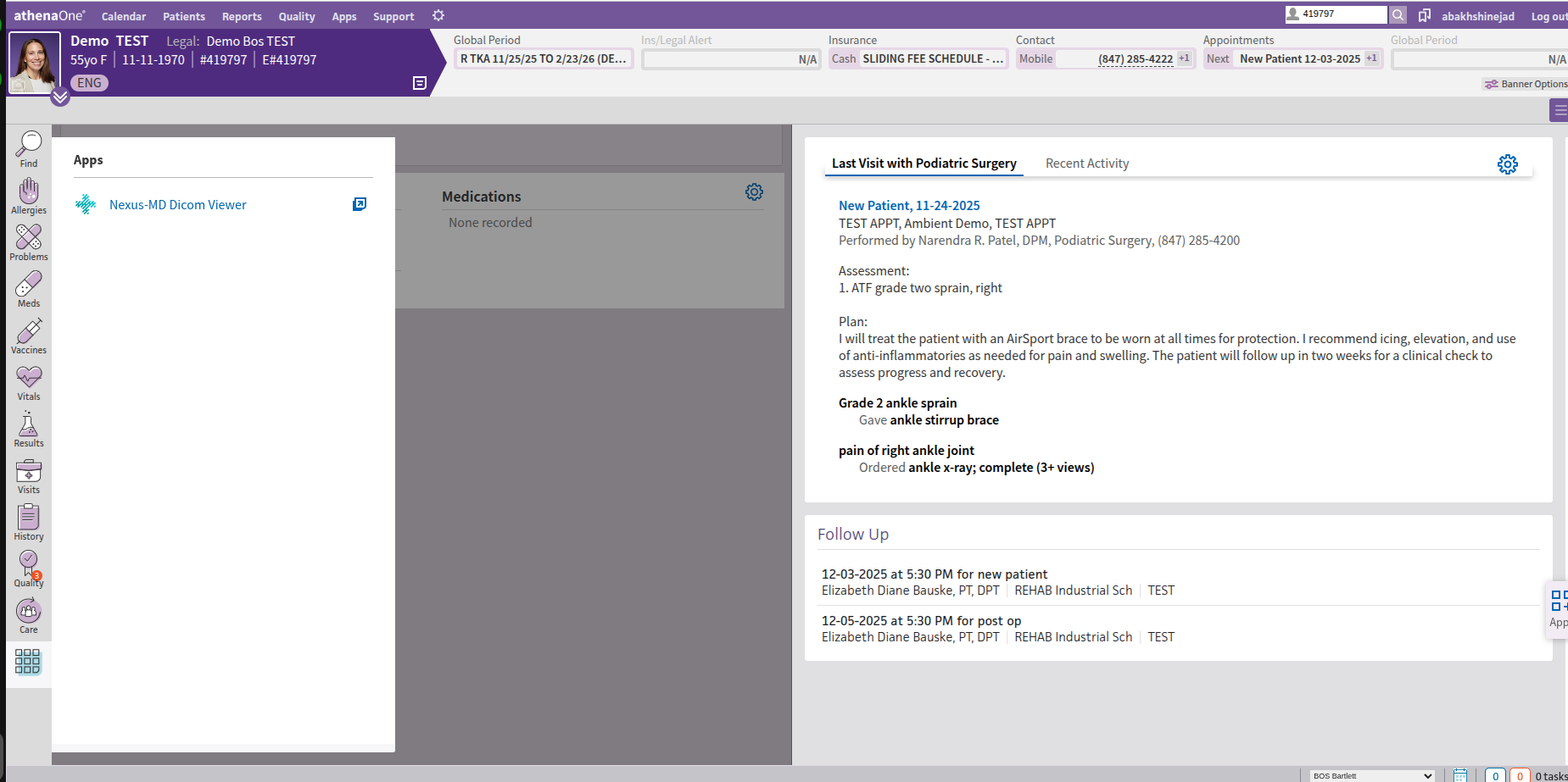 Athena One Chart Apps Tab Open Pn