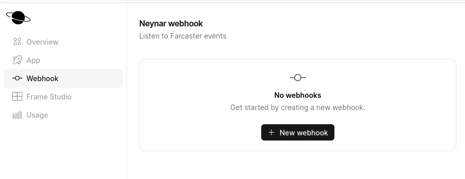 create webhook