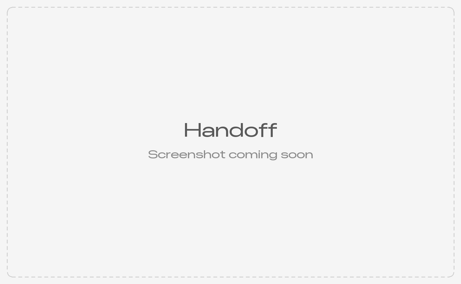Handoff icon in the Dock