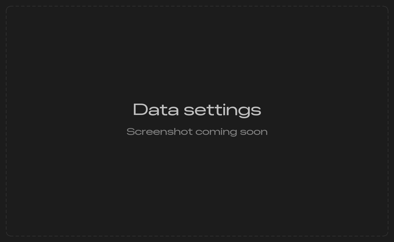 Data settings tab