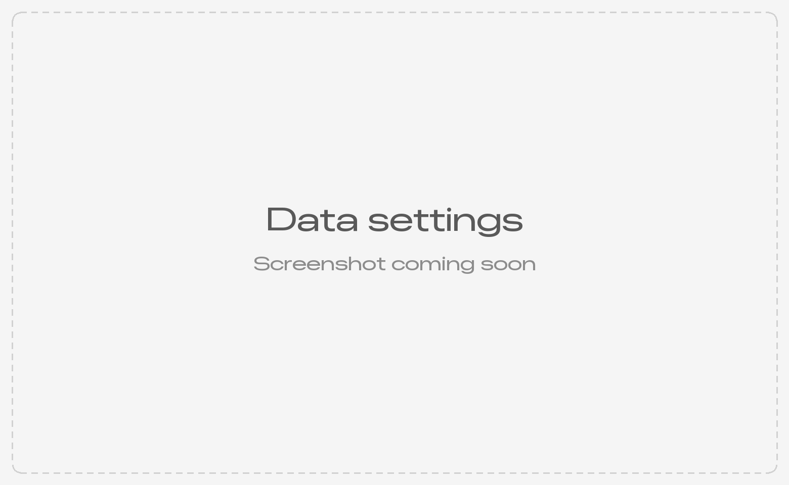 Data settings tab