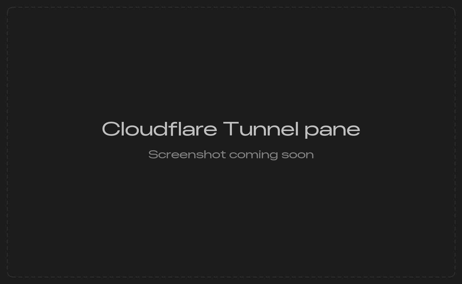 Cloudflare Tunnel pane