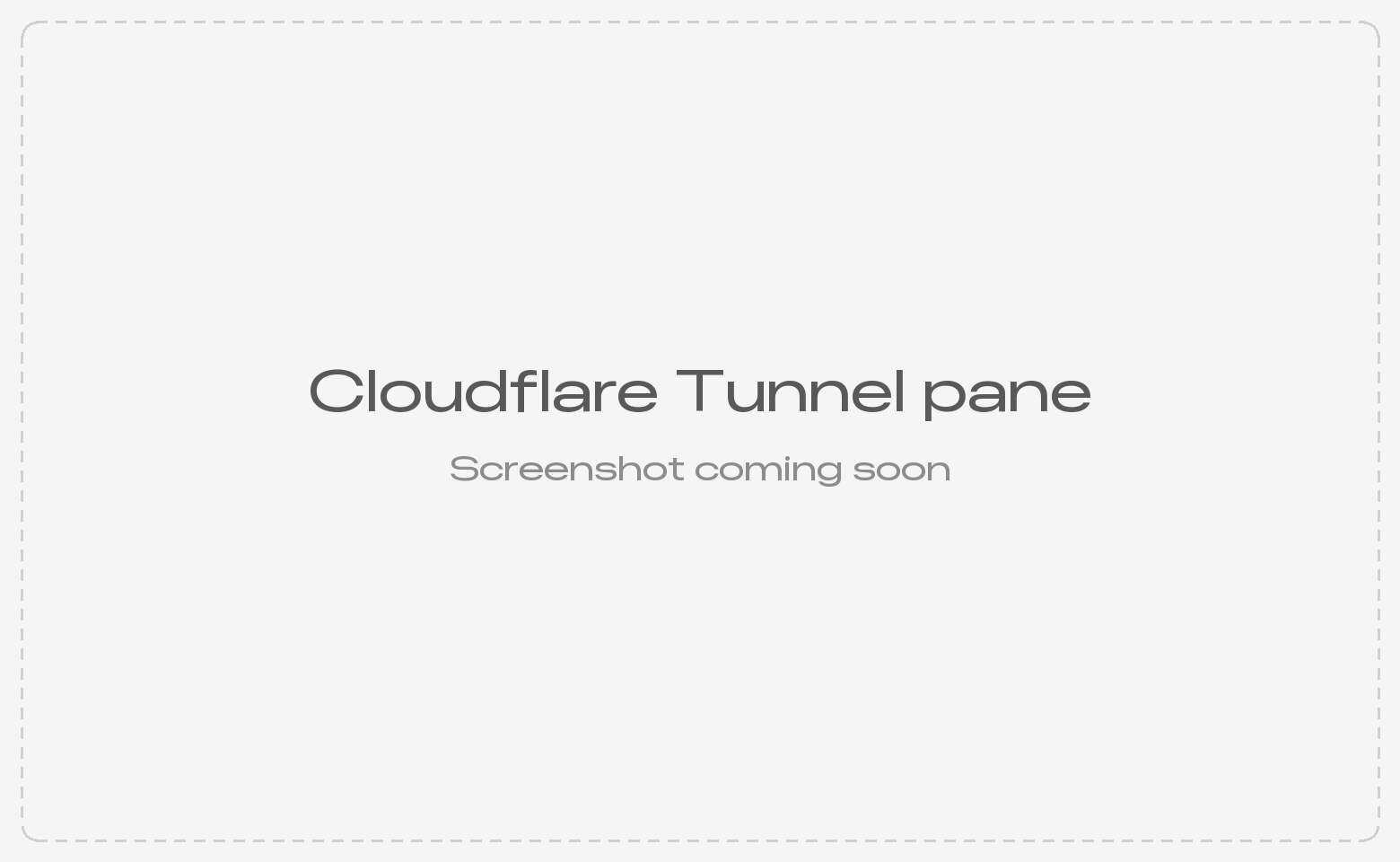 Cloudflare Tunnel pane