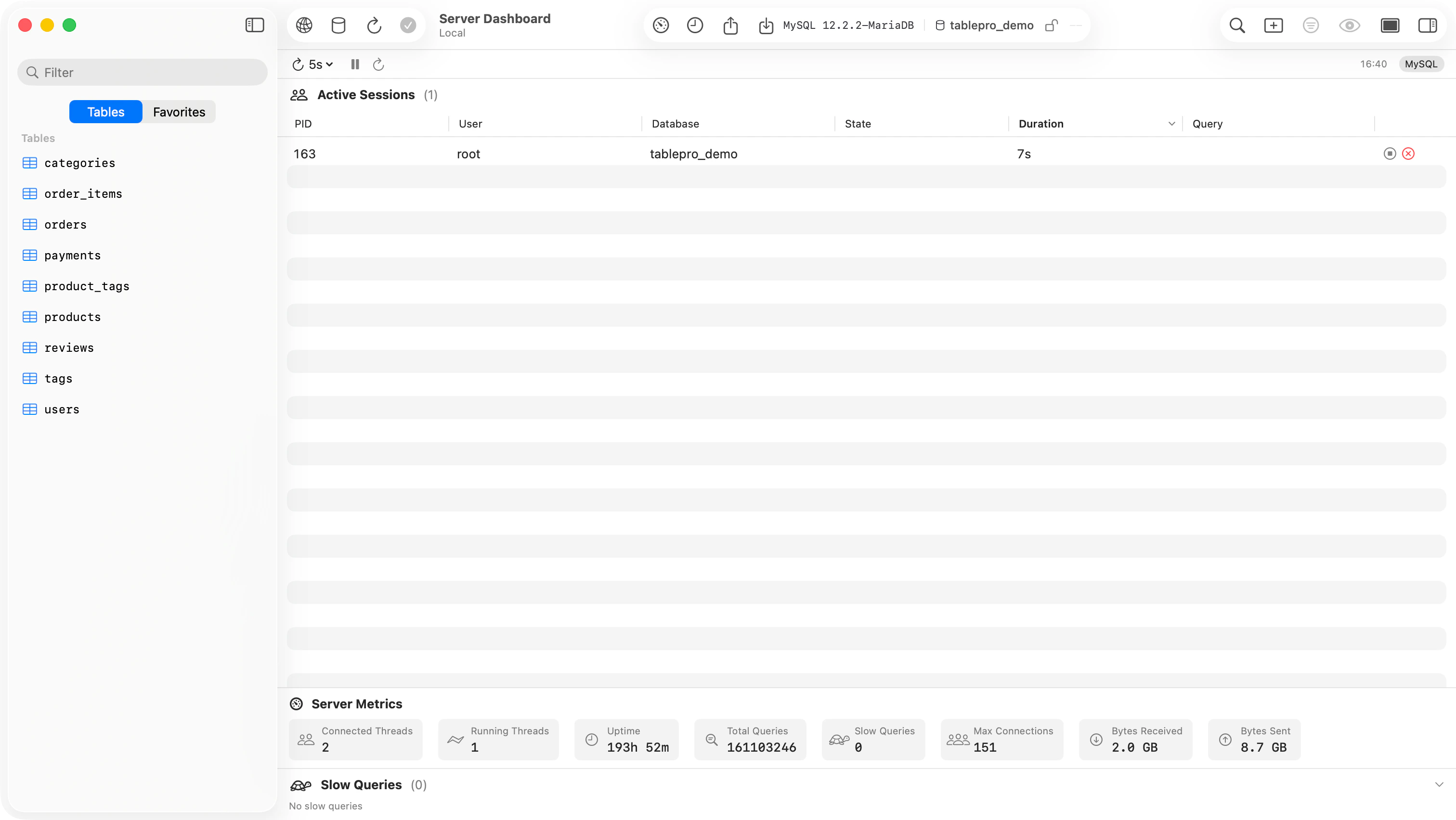 Server Dashboard
