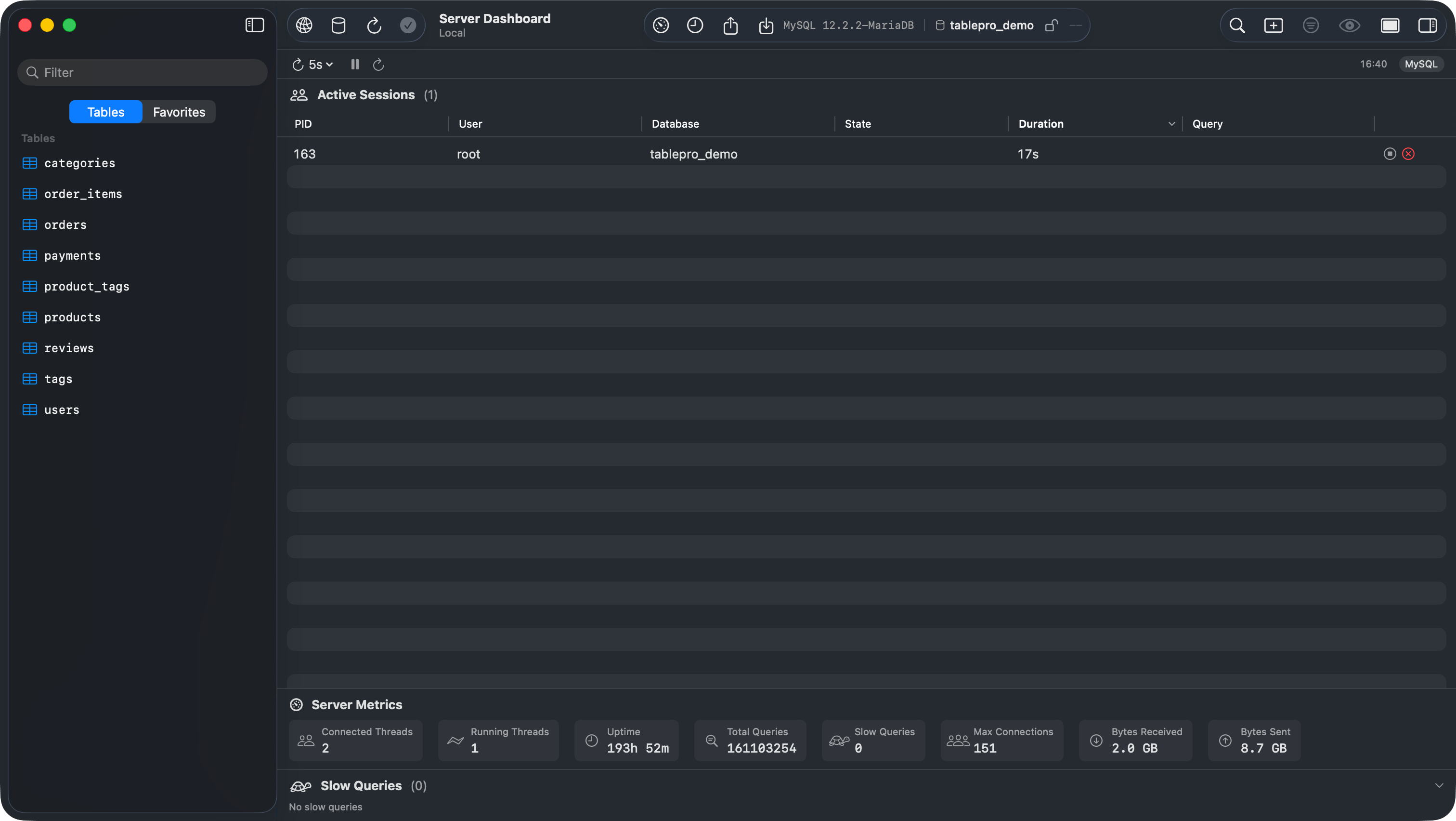 Server Dashboard