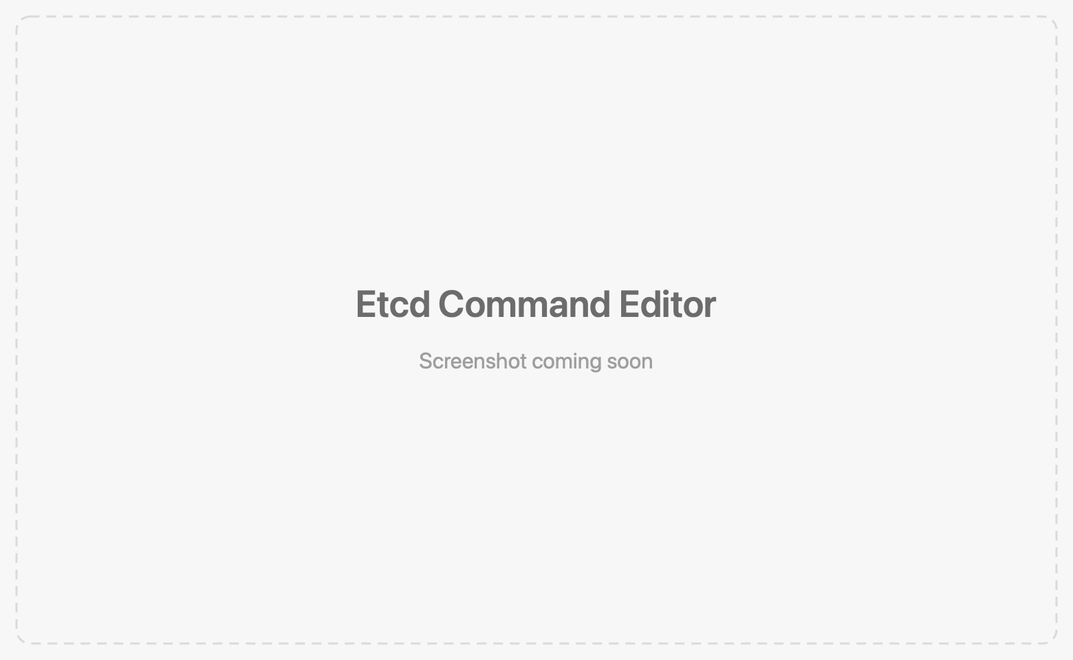 etcd command editor with a get --prefix result grid