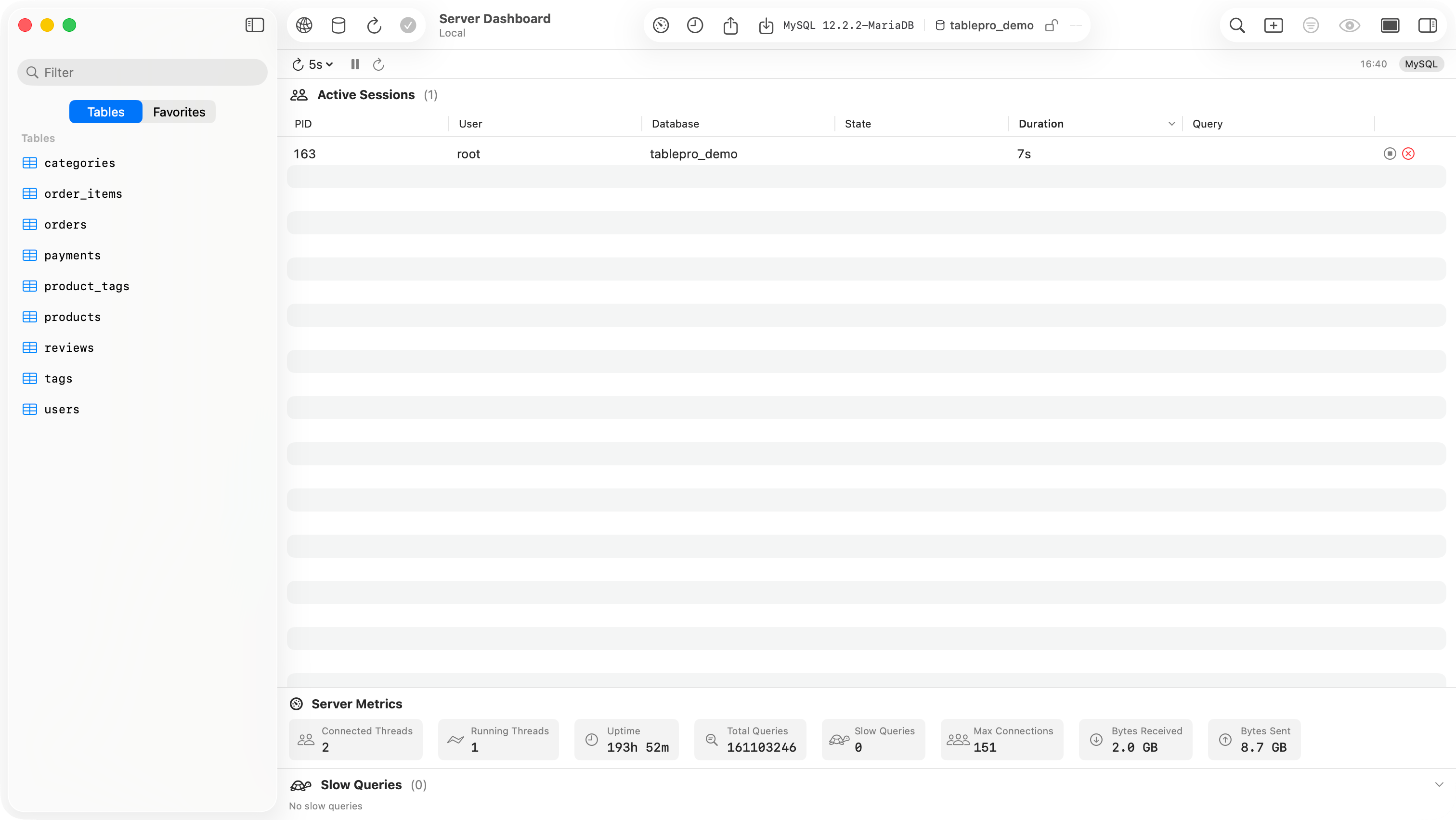 Server Dashboard