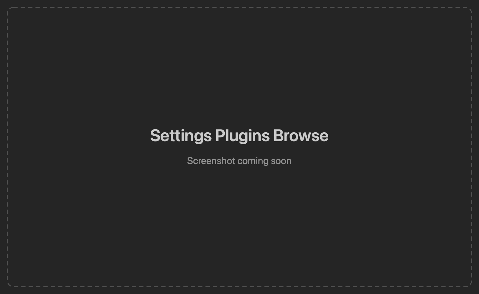 Plugin registry browser in Settings