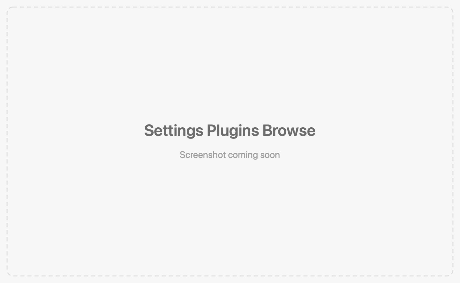 Plugin registry browser in Settings