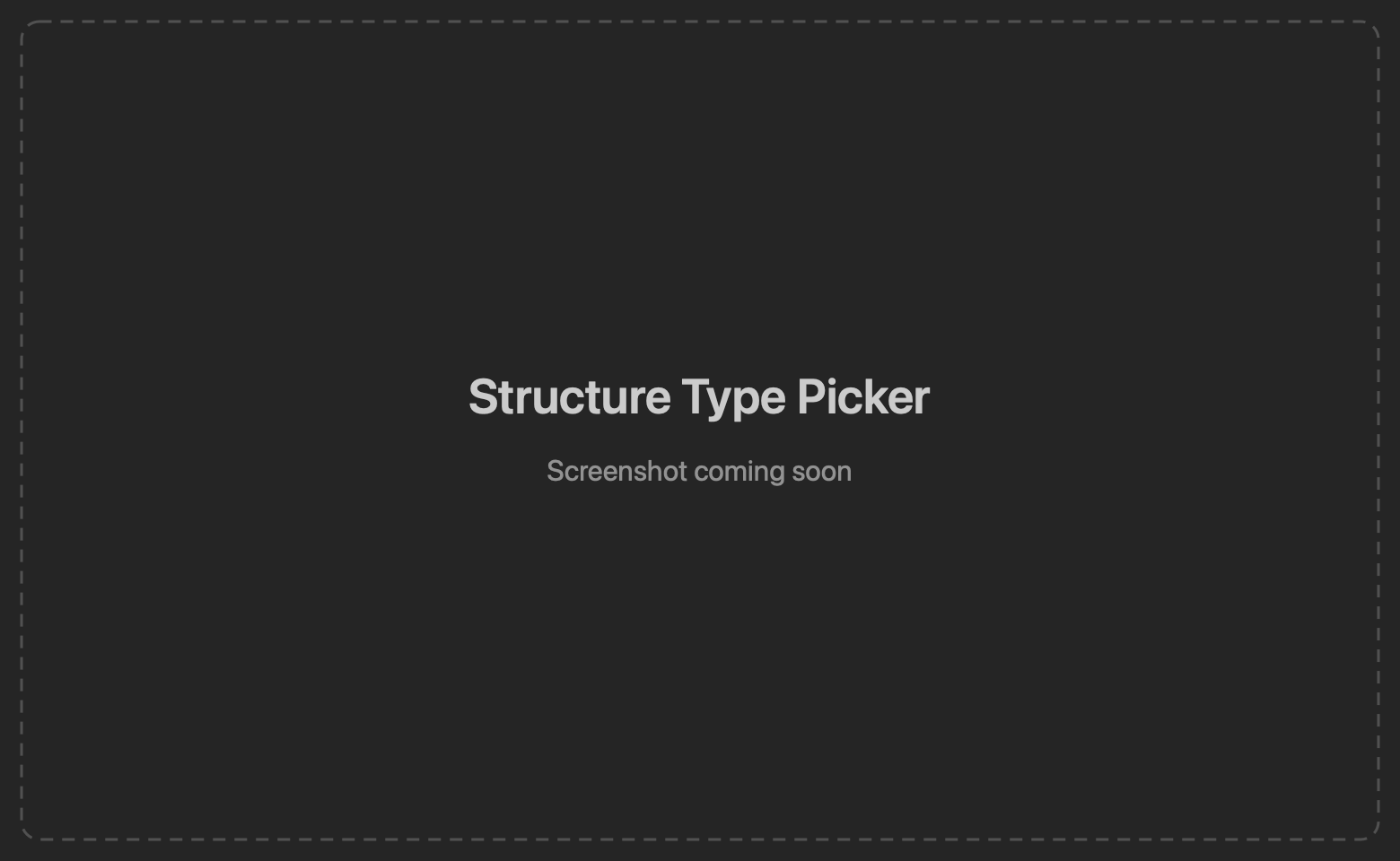 Type picker popover