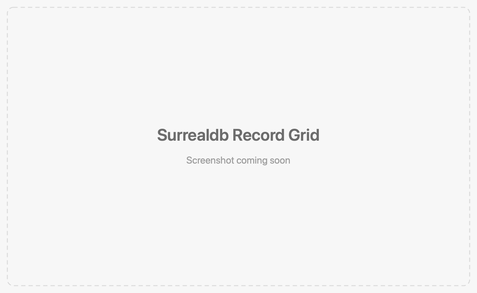 SurrealDB table records with record links and typed values in the data grid