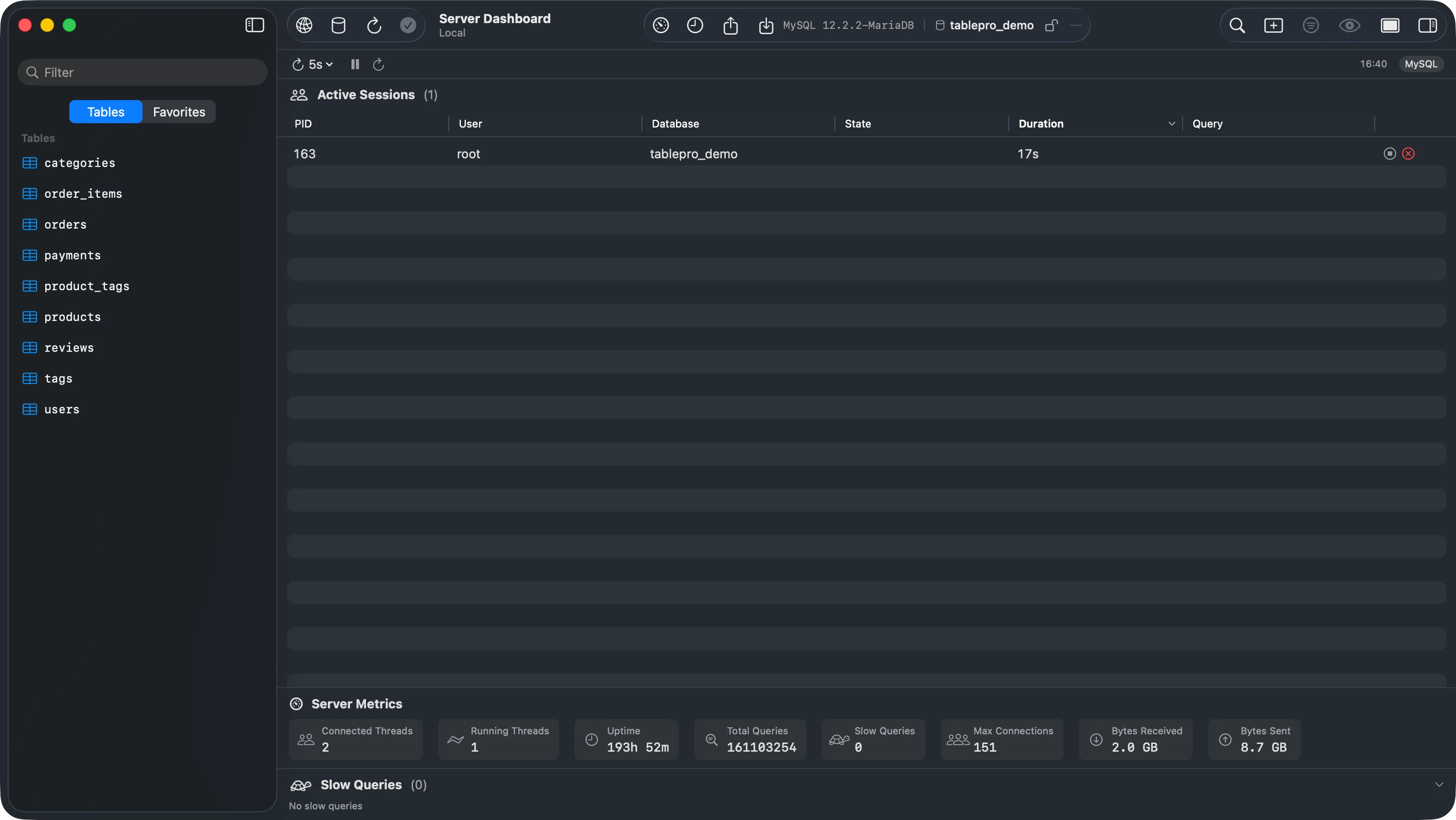 Server Dashboard