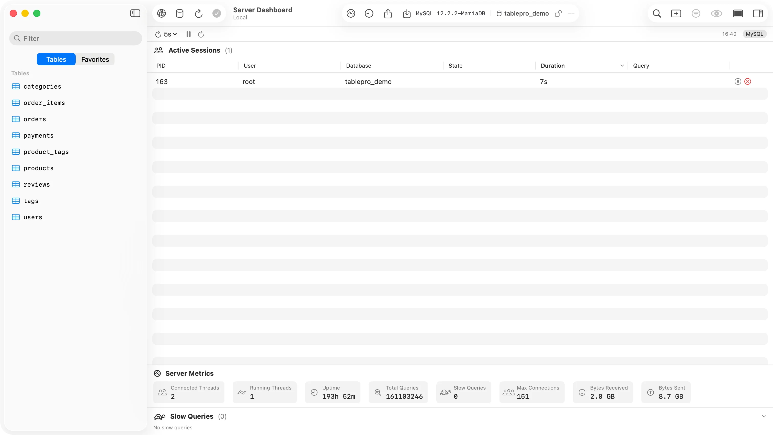 Server Dashboard