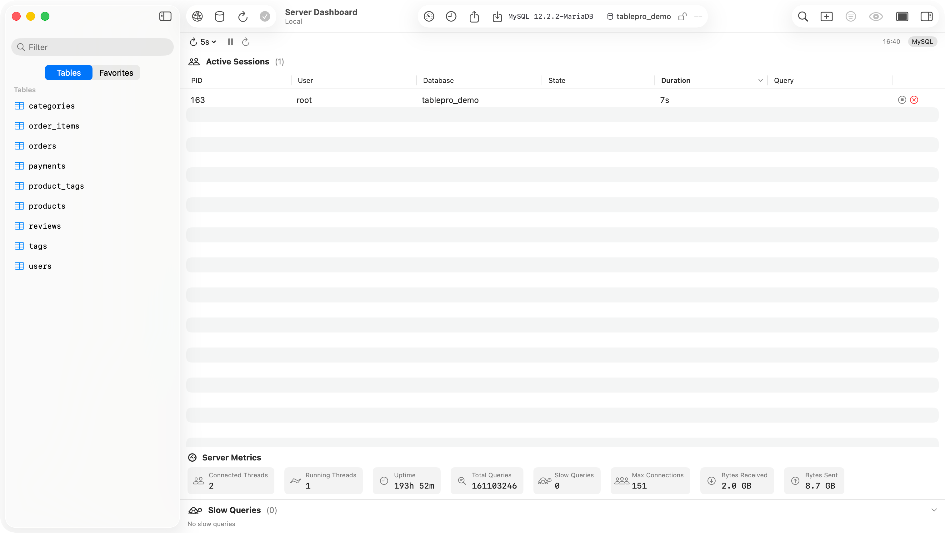 Server Dashboard