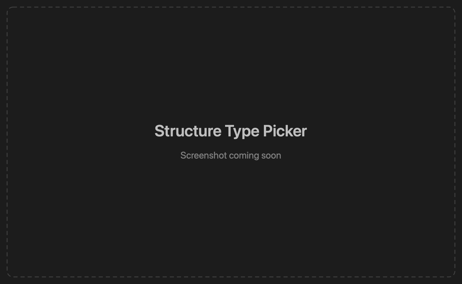 Type picker popover