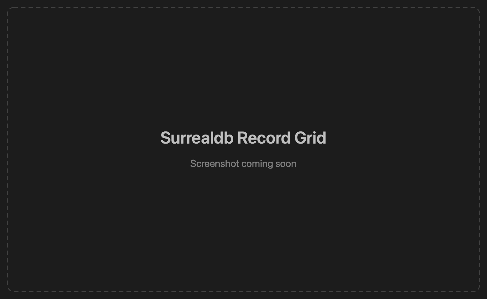SurrealDB table records with record links and typed values in the data grid