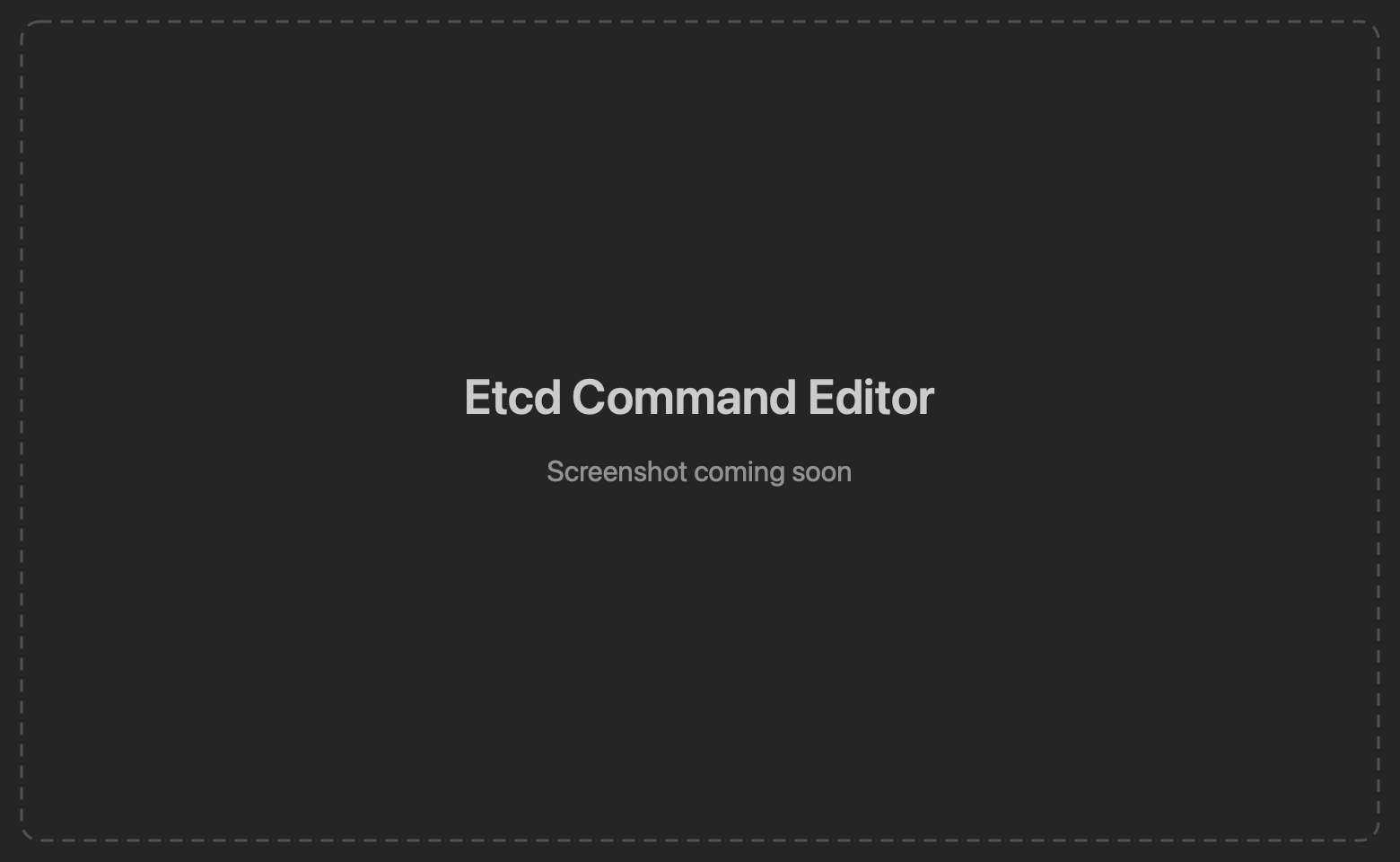 etcd command editor with a get --prefix result grid