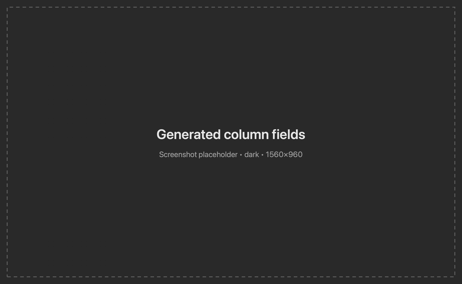 A column row with Generated set to VIRTUAL and an Expression beside it