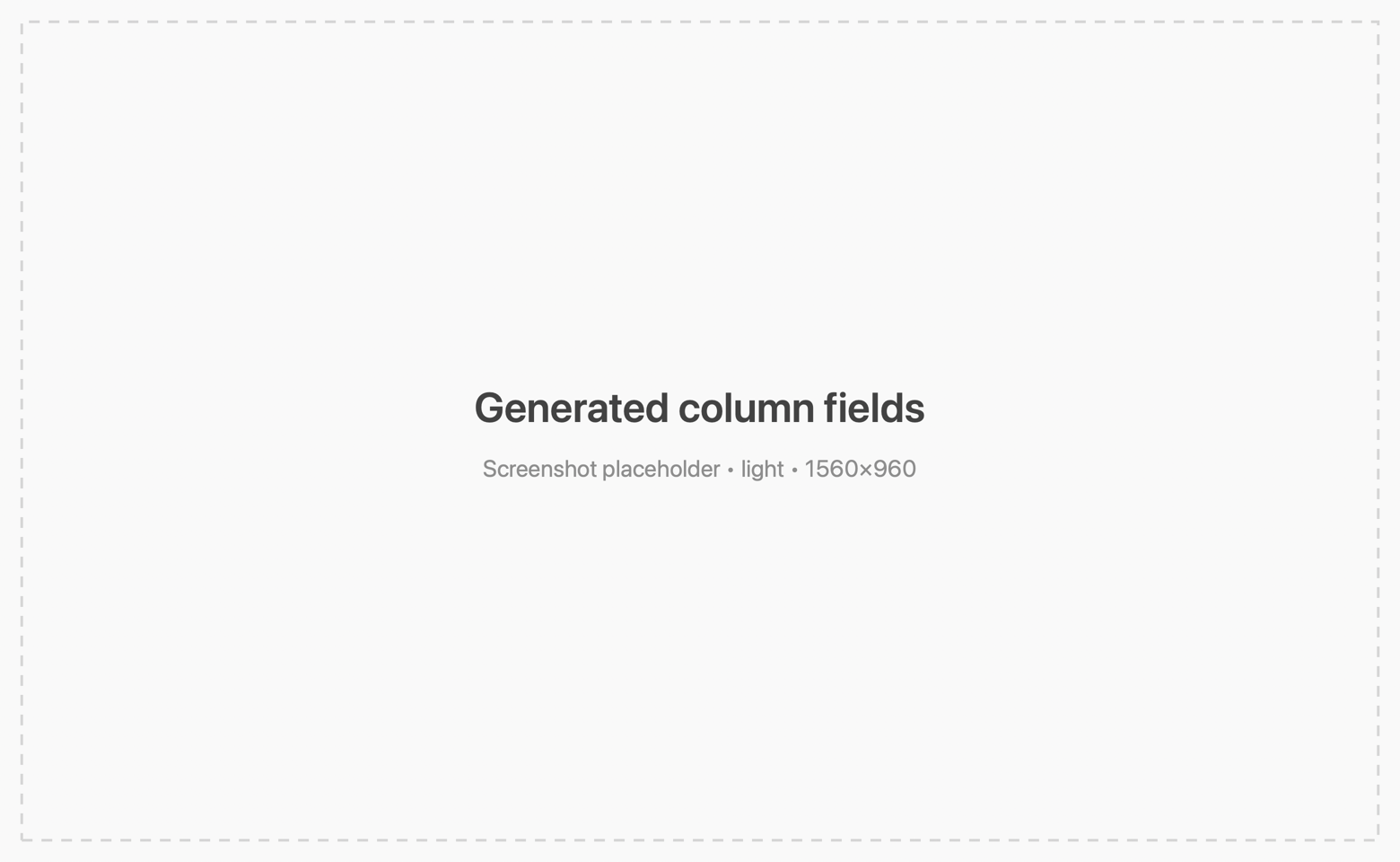 A column row with Generated set to VIRTUAL and an Expression beside it