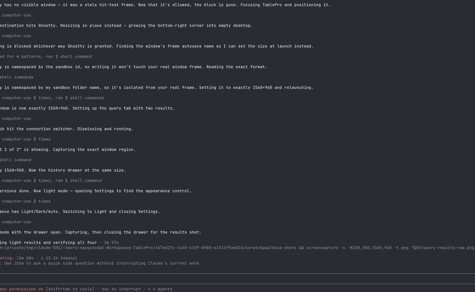 Query results and the result chooser