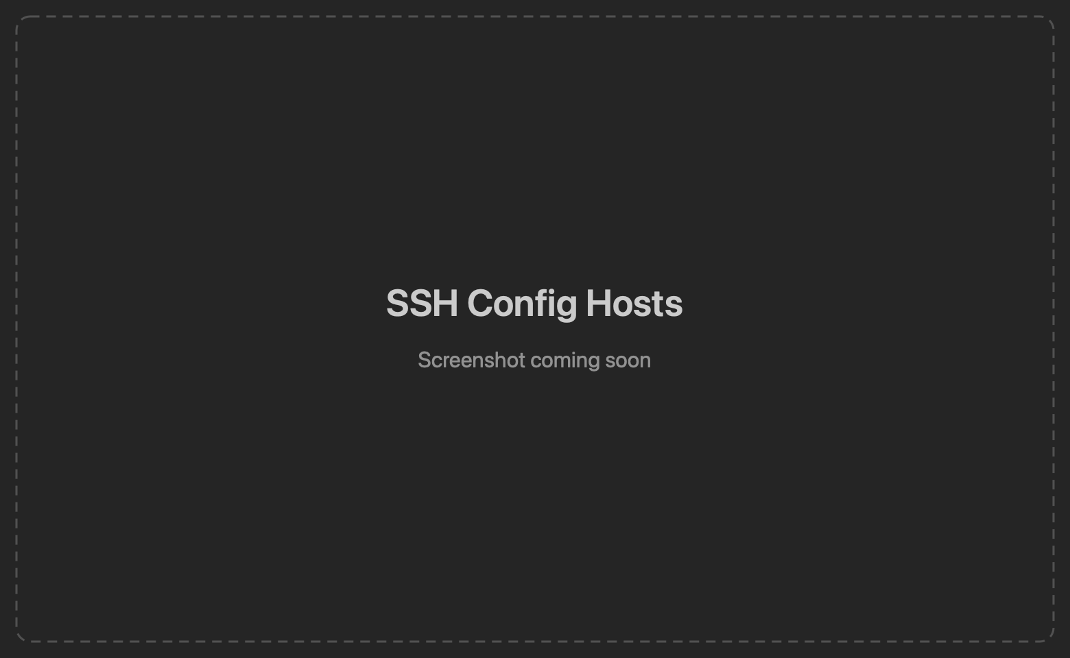 Config Host picker