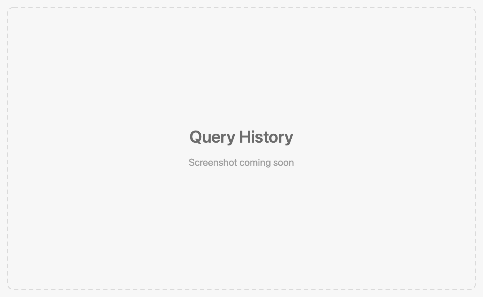 Query history drawer