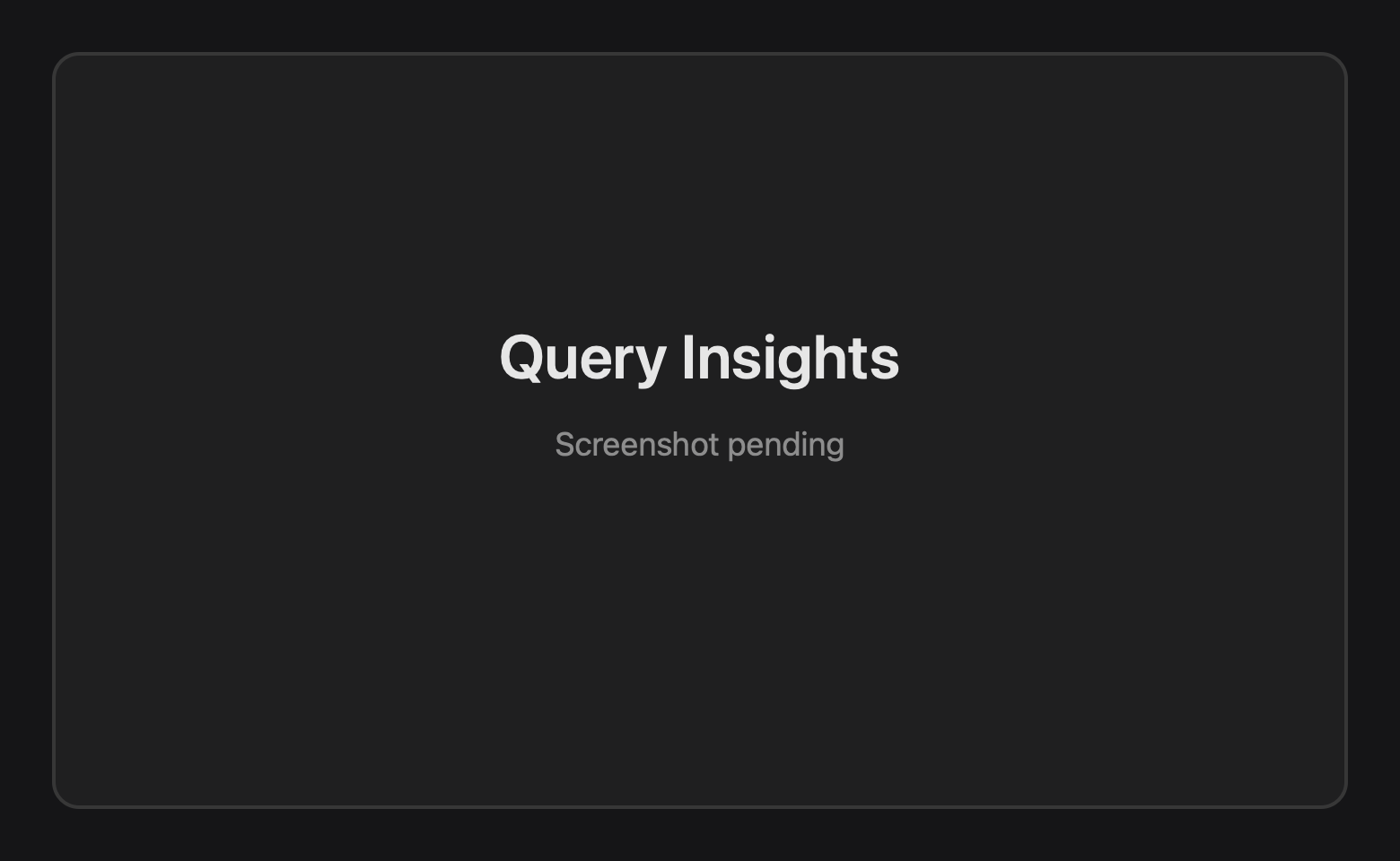 Query Insights tab