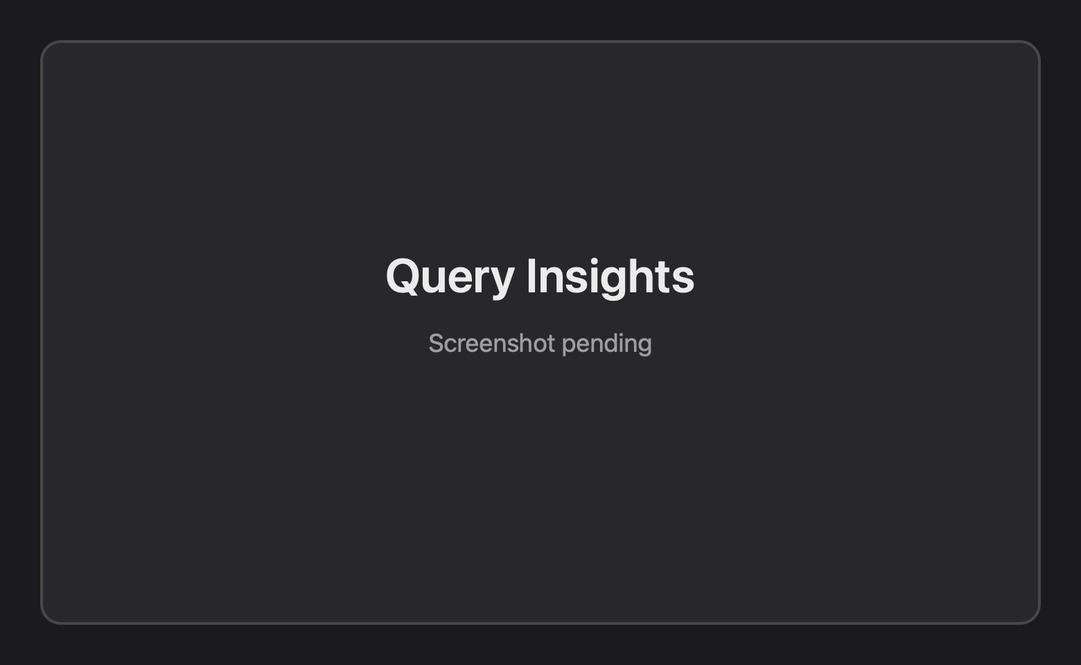 Query Insights tab