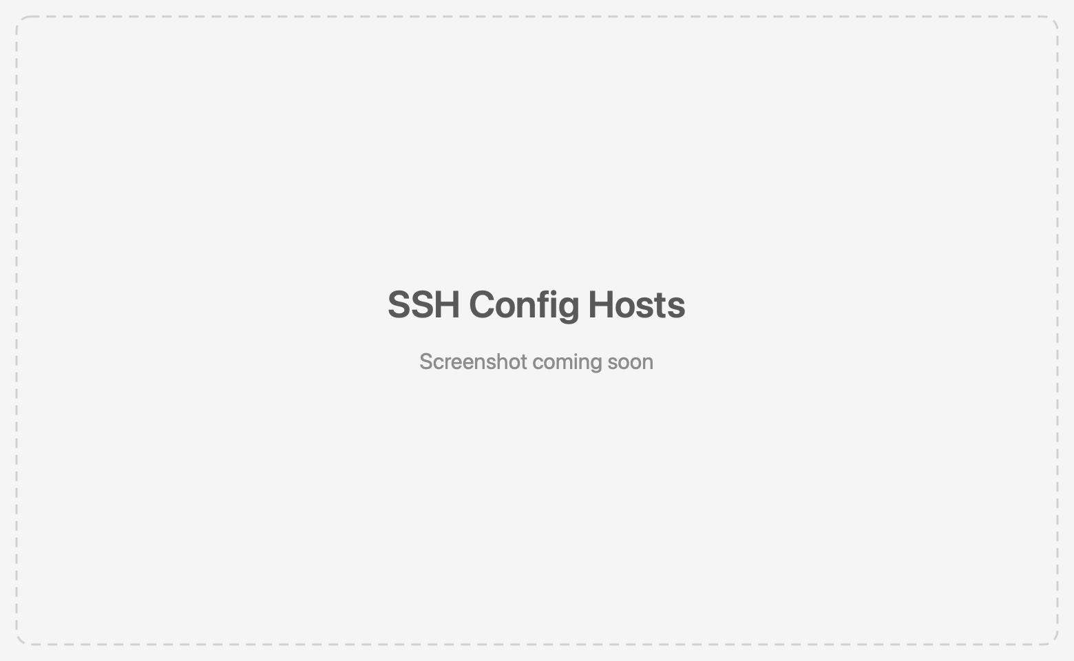 Config Host picker