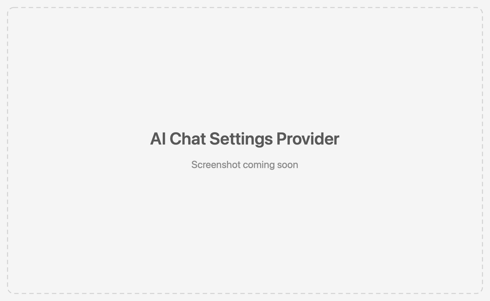 AI settings