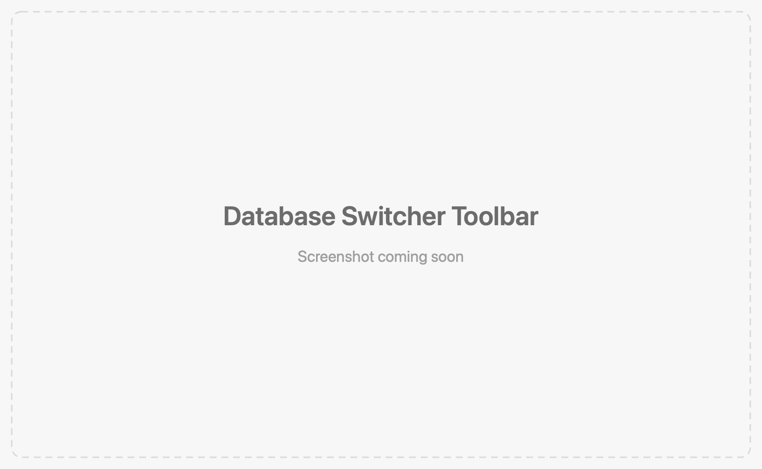 Database switcher in toolbar