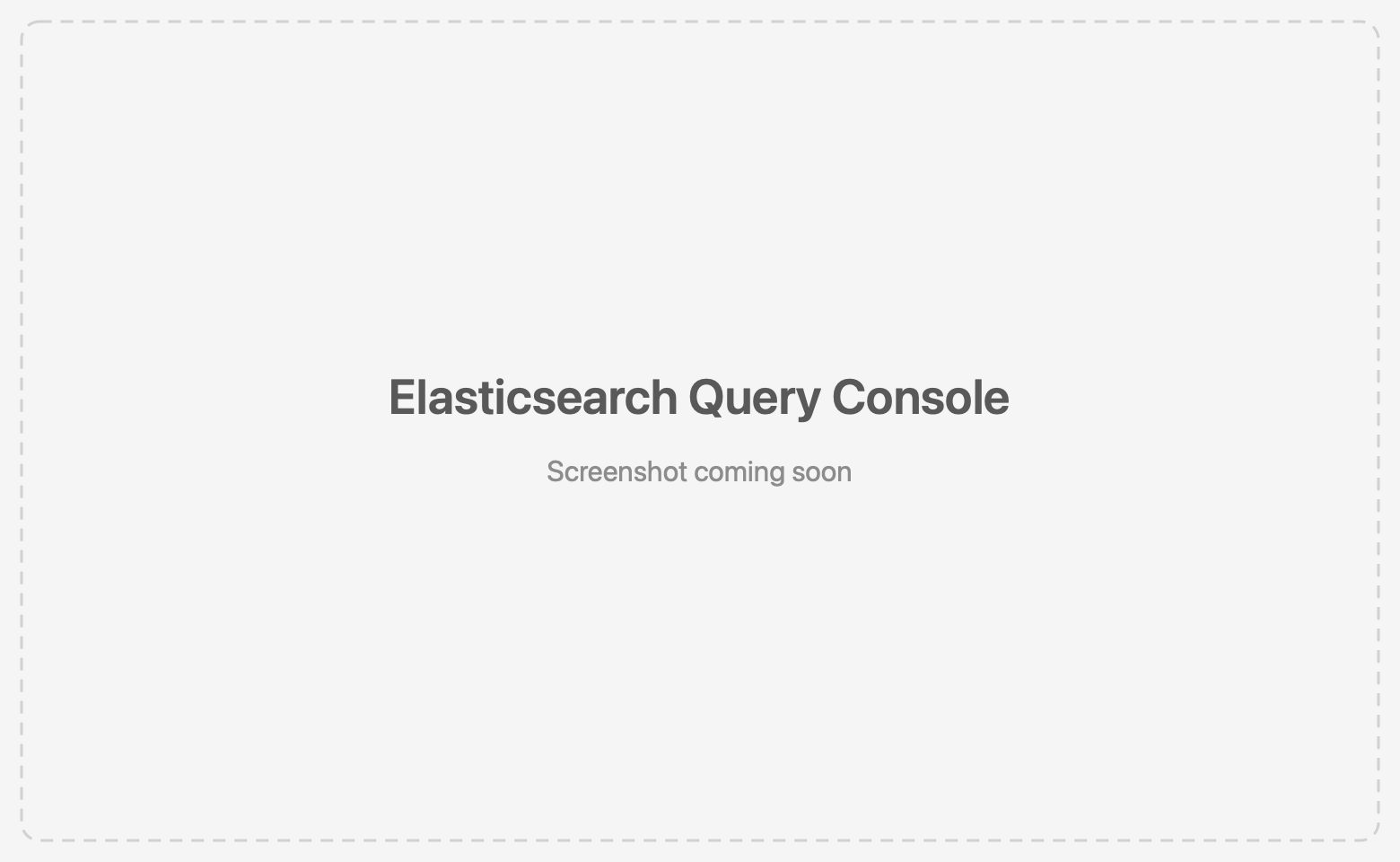 Elasticsearch Query DSL console with a search result rendered as a grid