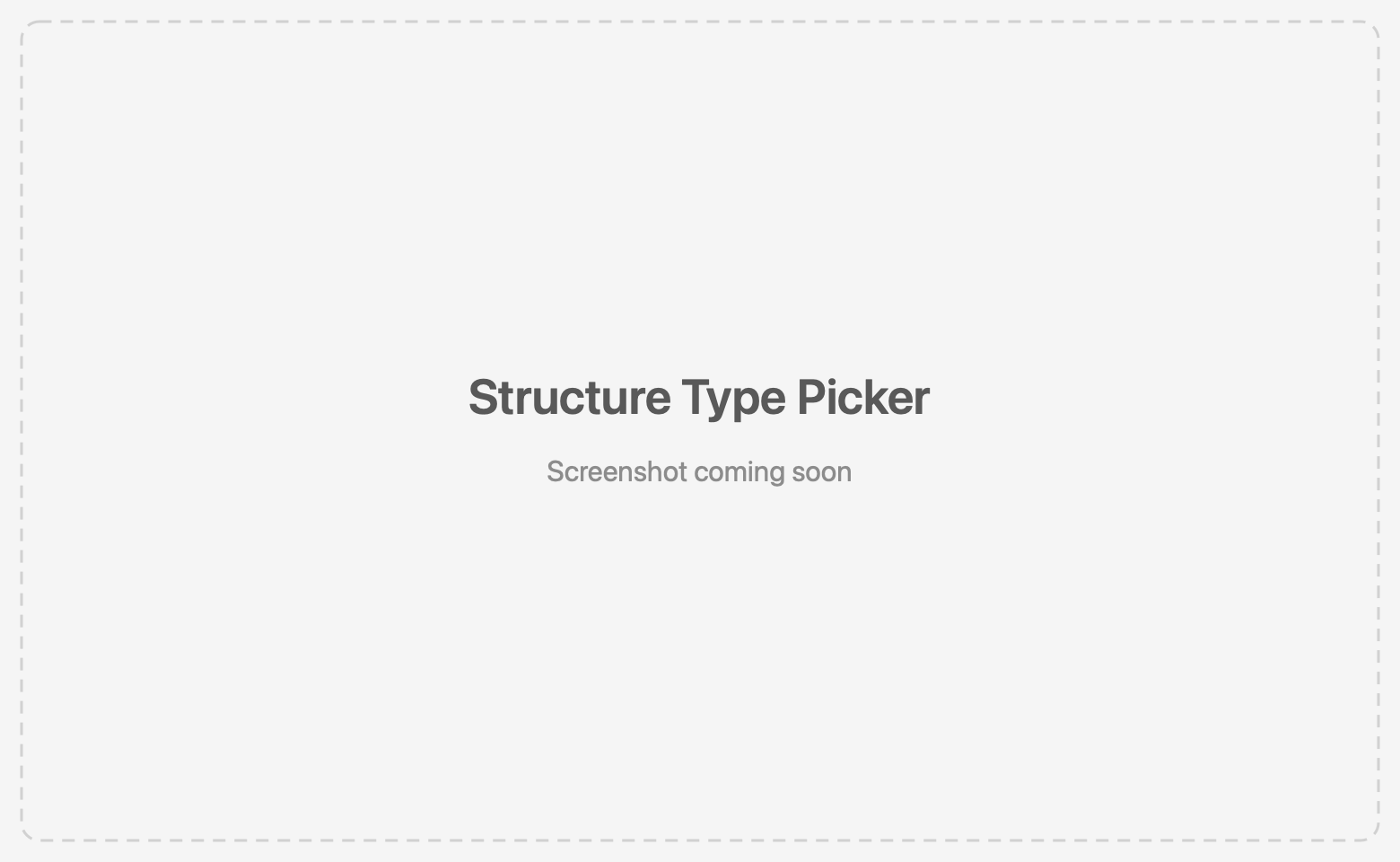 Type picker popover