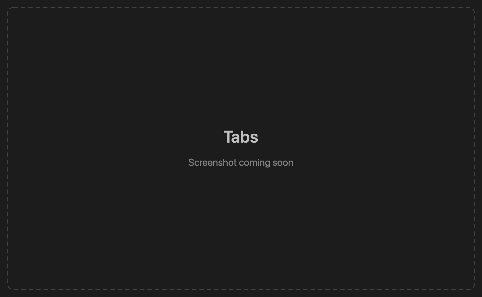 Tab strip with query and table tabs