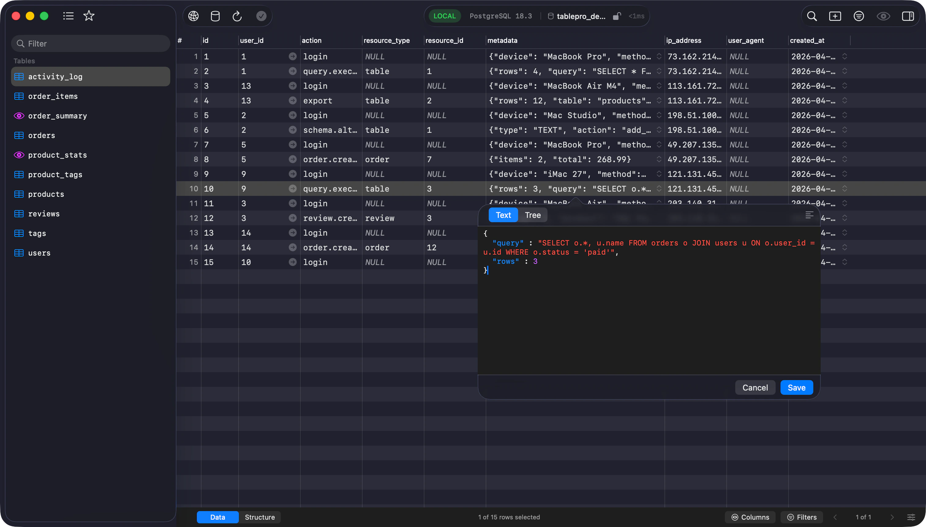 JSON viewer