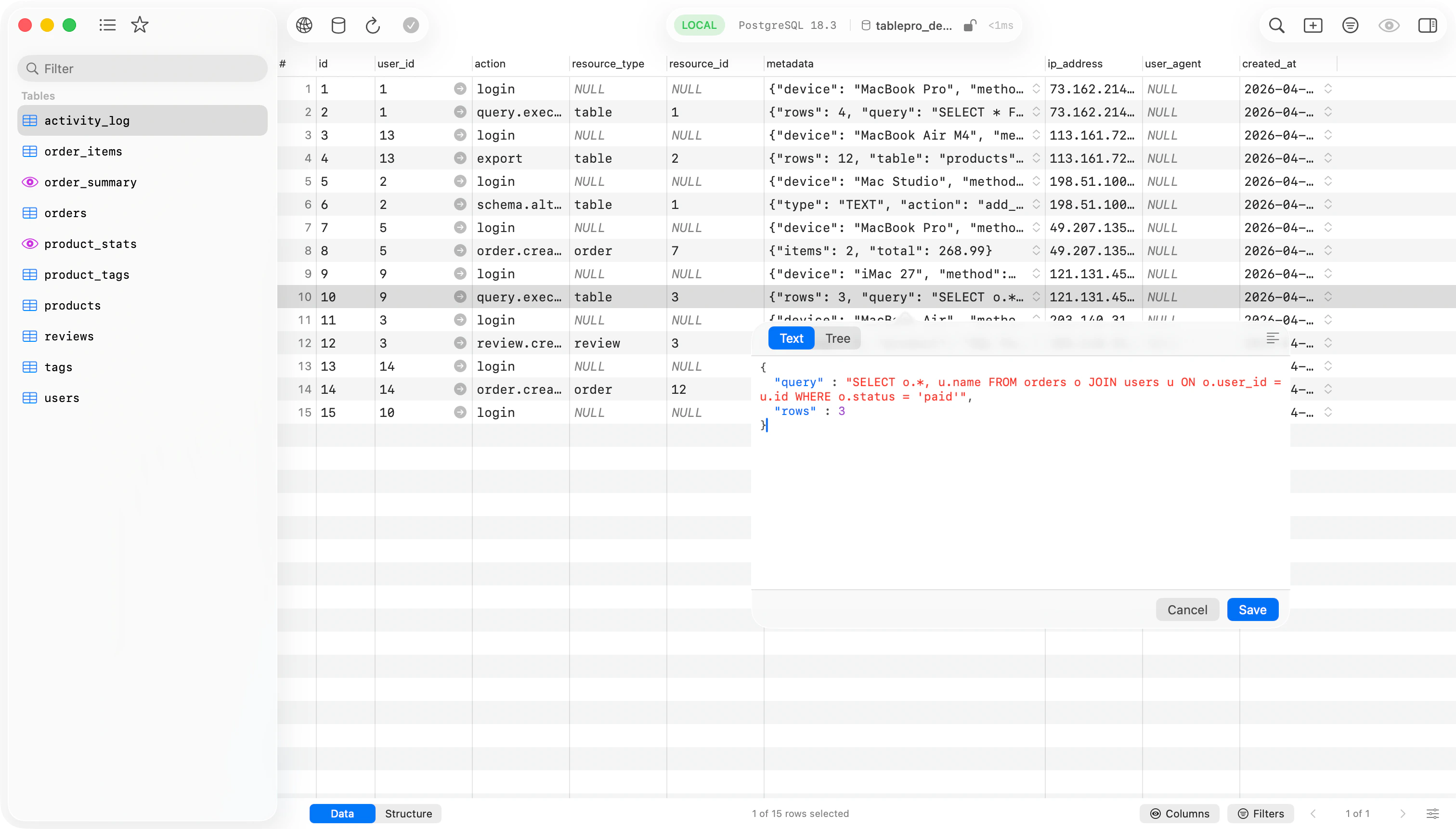 JSON viewer