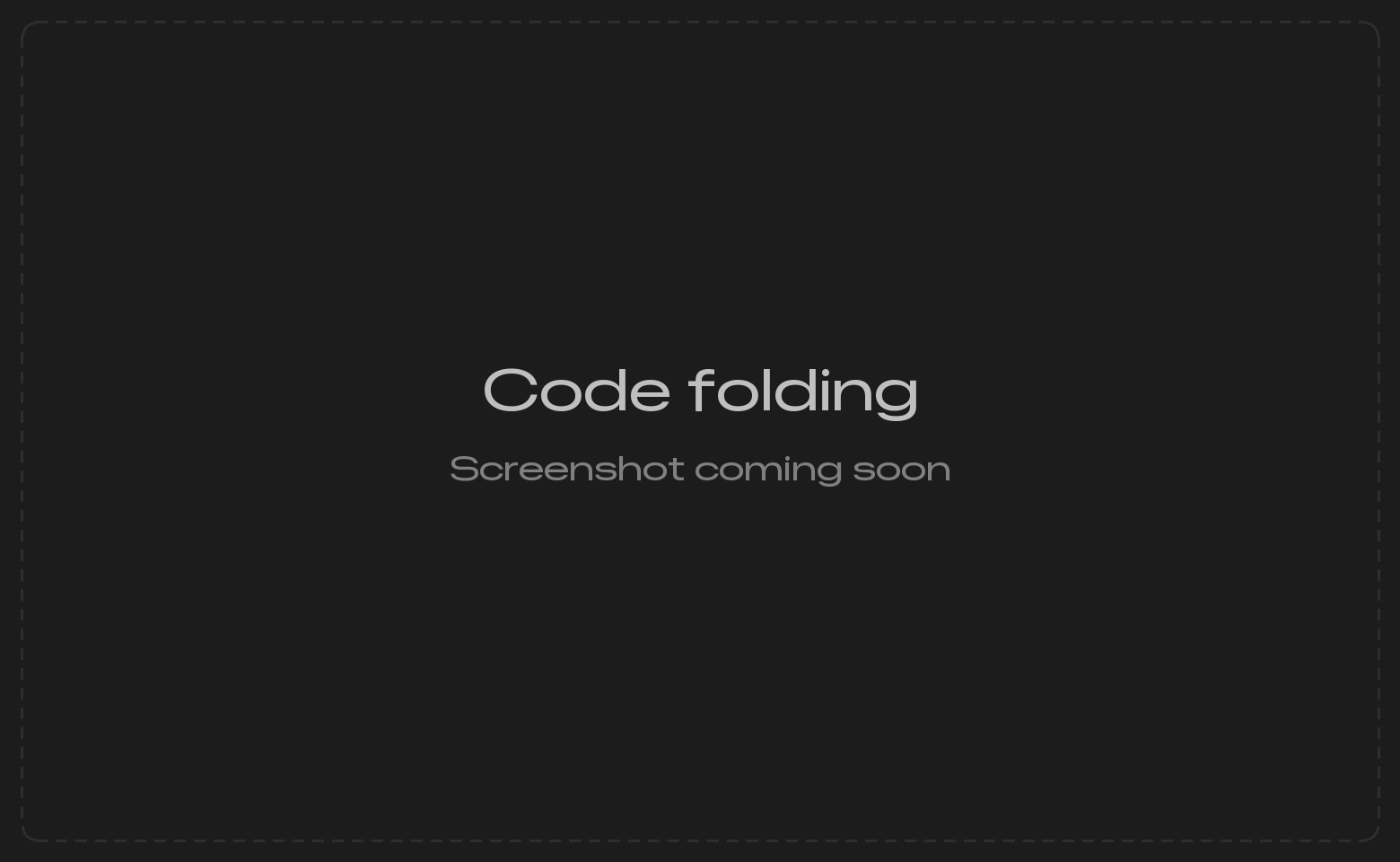 Code folding in the SQL editor