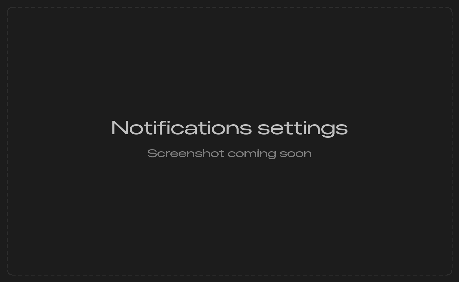 Notifications settings tab