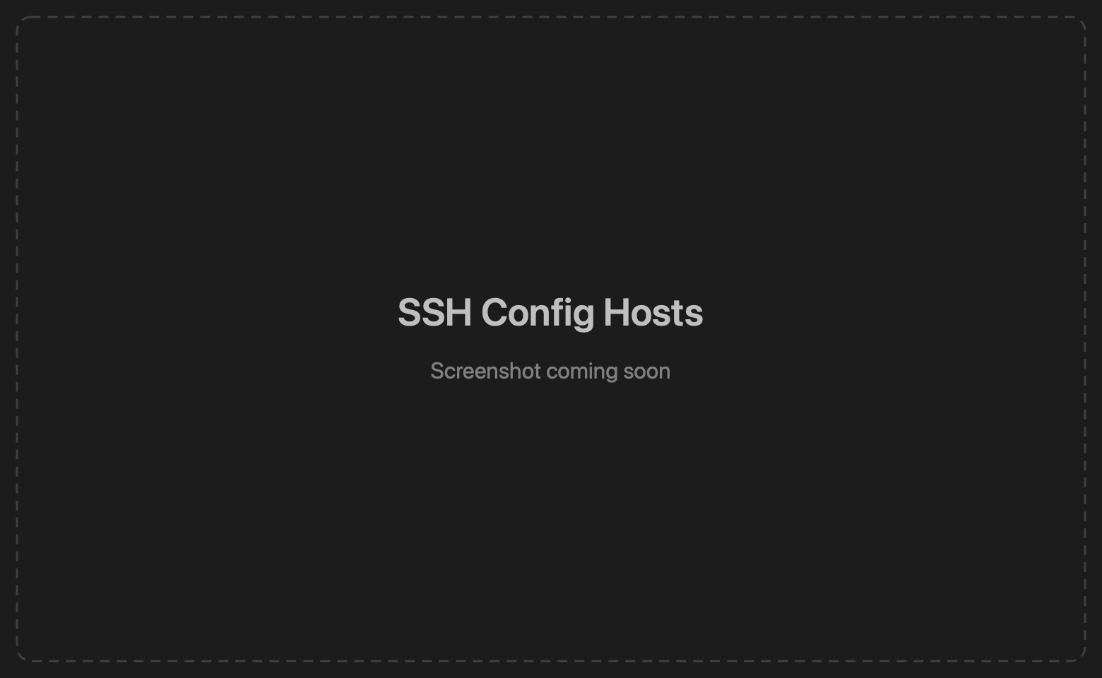 Config Host picker
