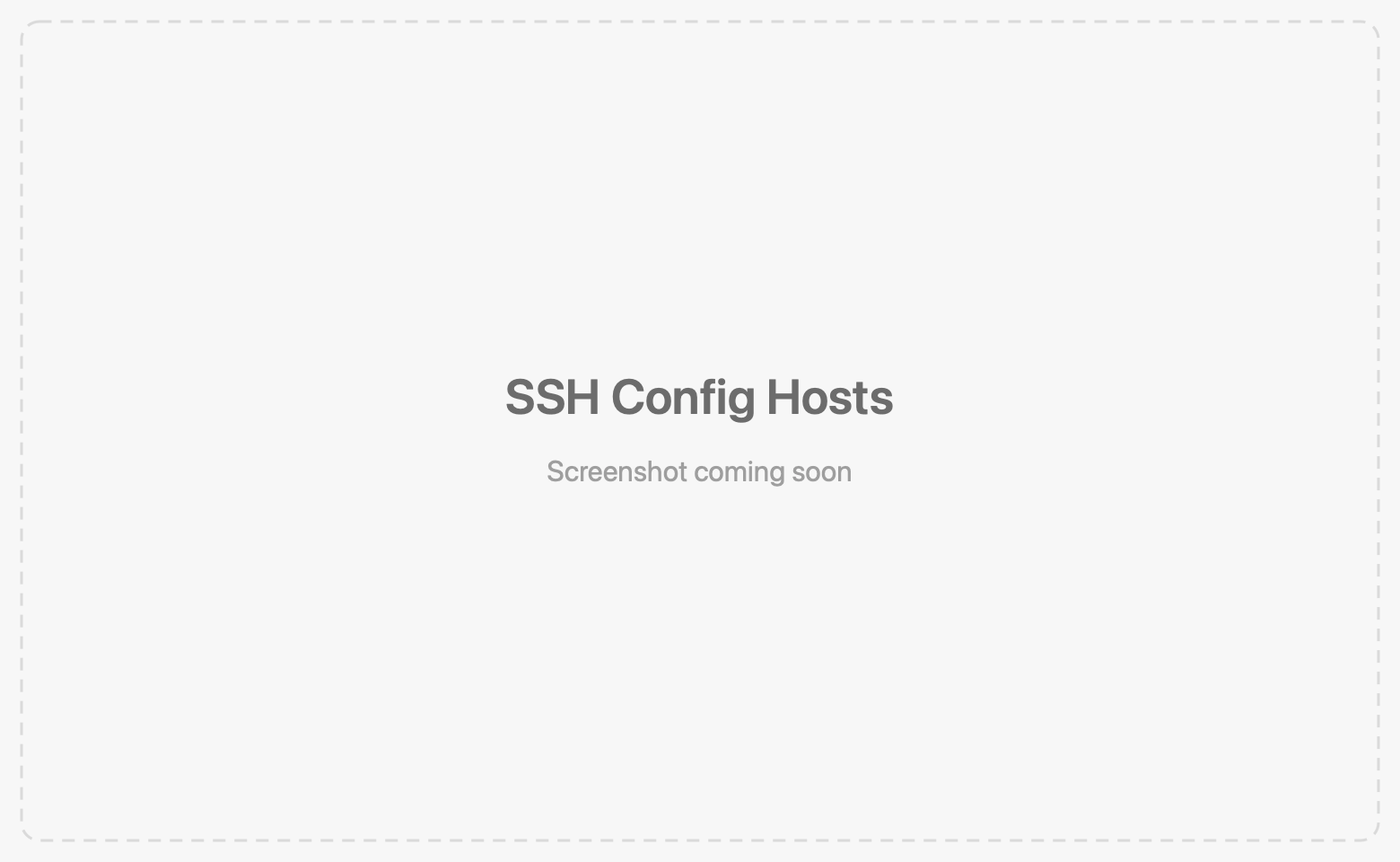 Config Host picker