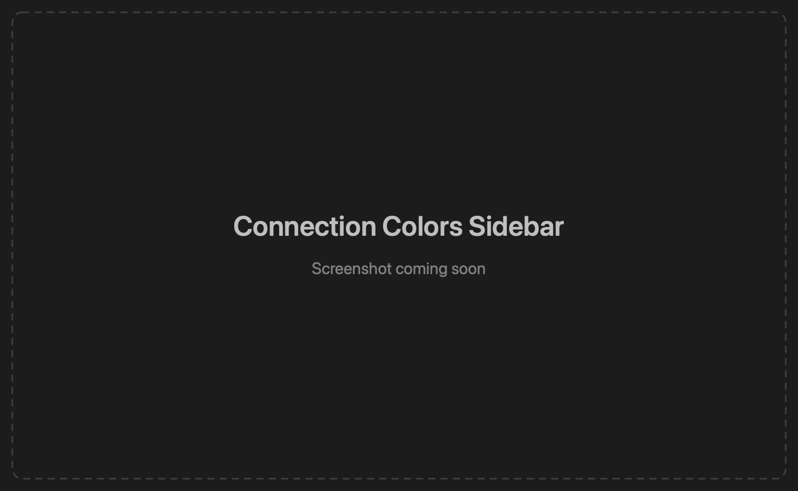 Connection colors in the toolbar and welcome list