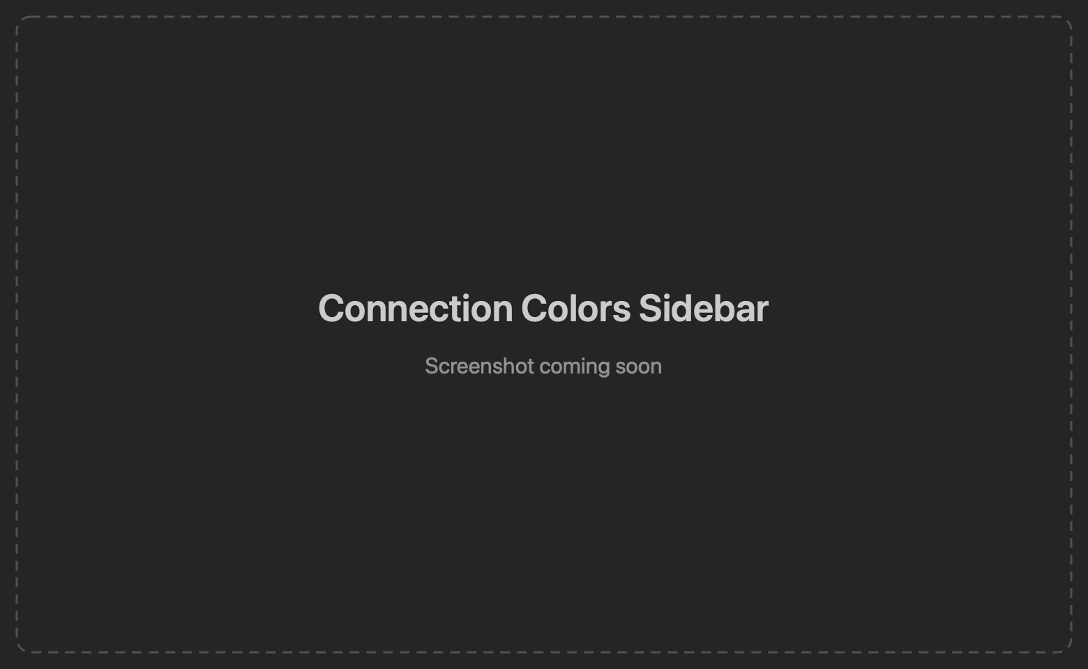 Connection colors in the toolbar and welcome list