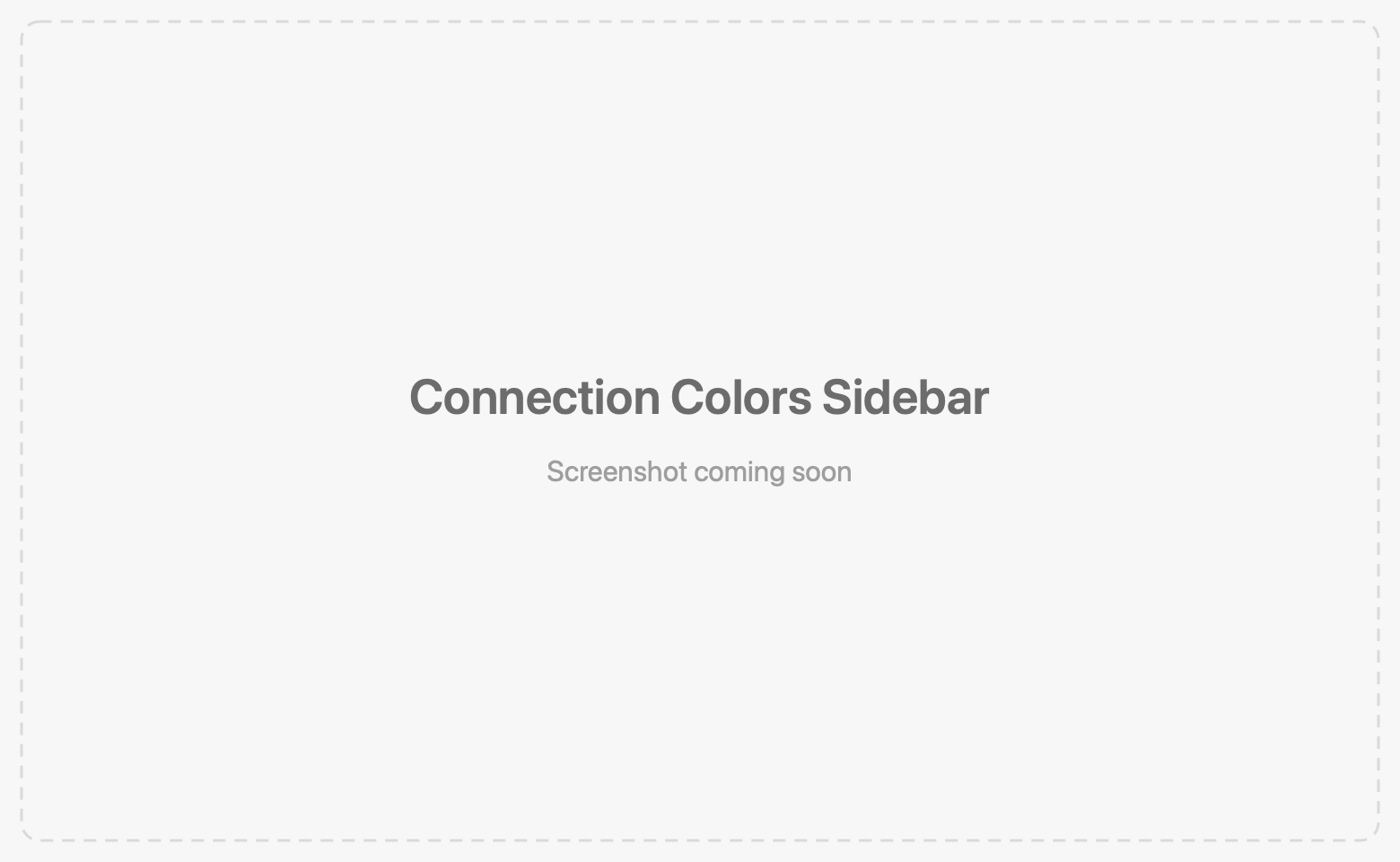 Connection colors in the toolbar and welcome list