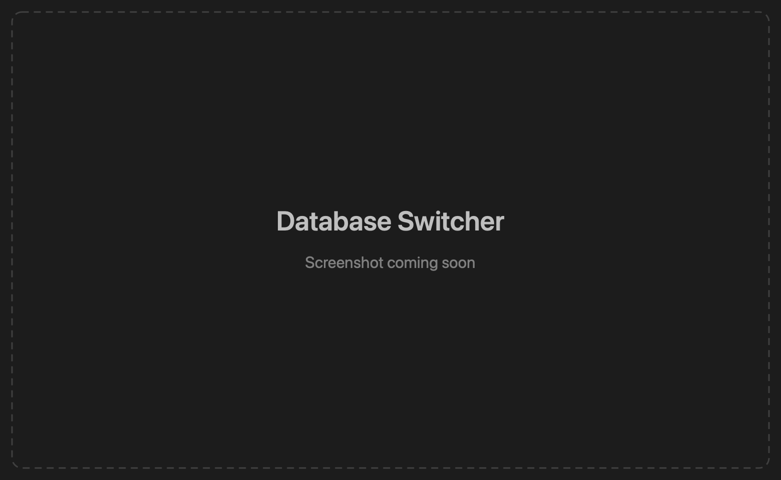 Database switcher popover