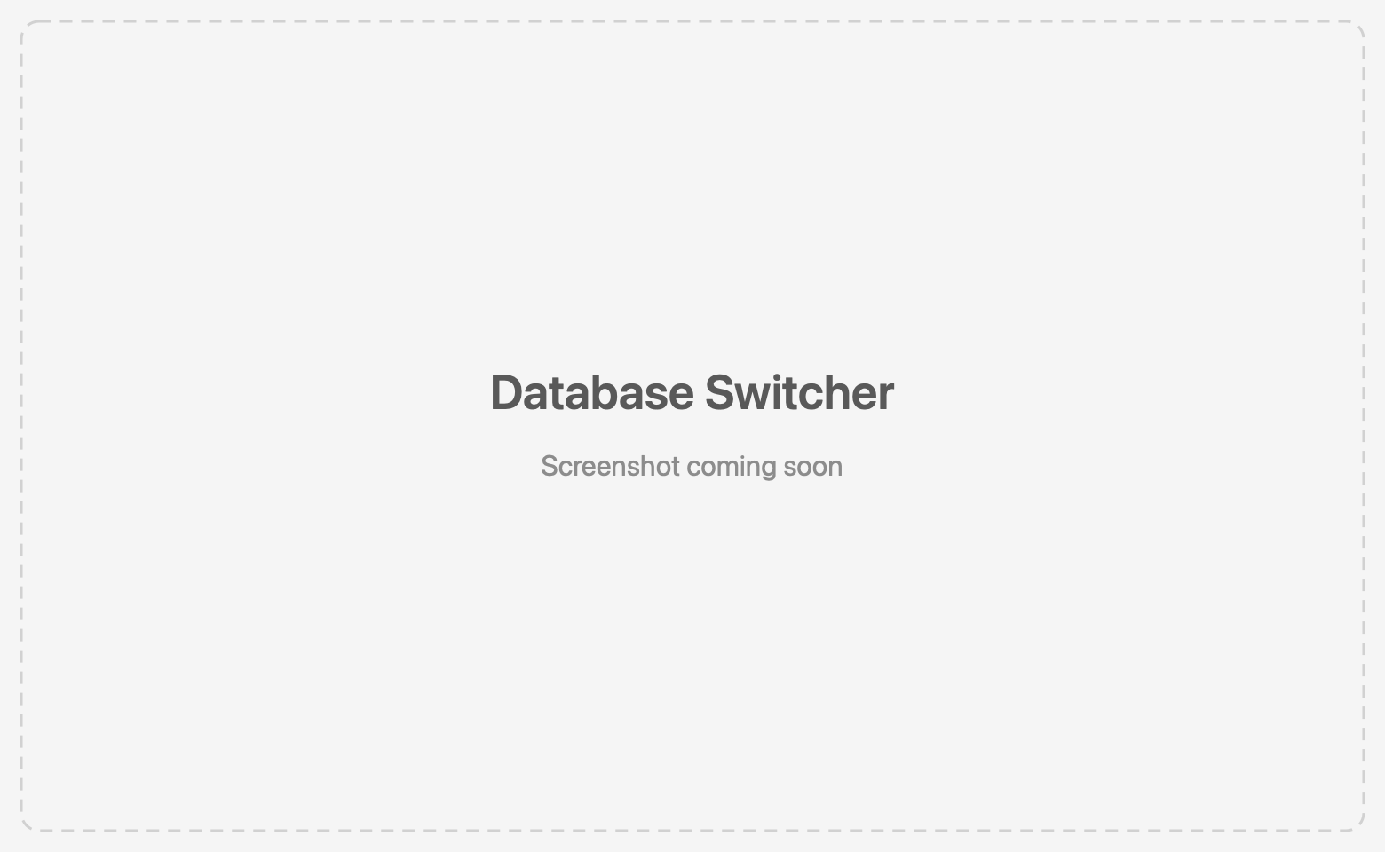 Database switcher popover